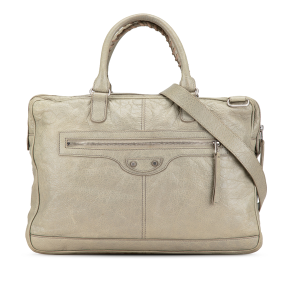 Pre-Loved Balenciaga Lambskin Motocross Classic Bridge Satchel - Picture 1 of 7